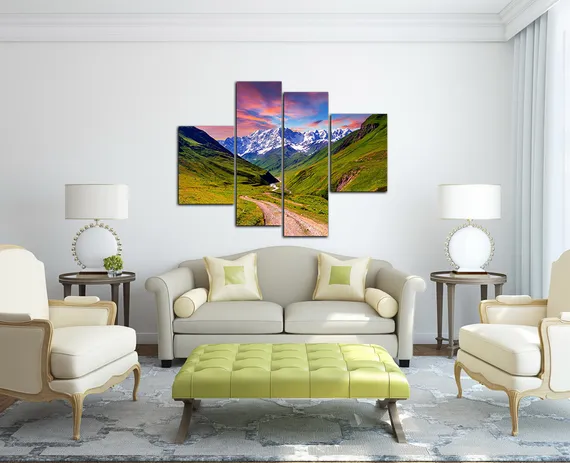 Модульная картина " Горный пейзаж "