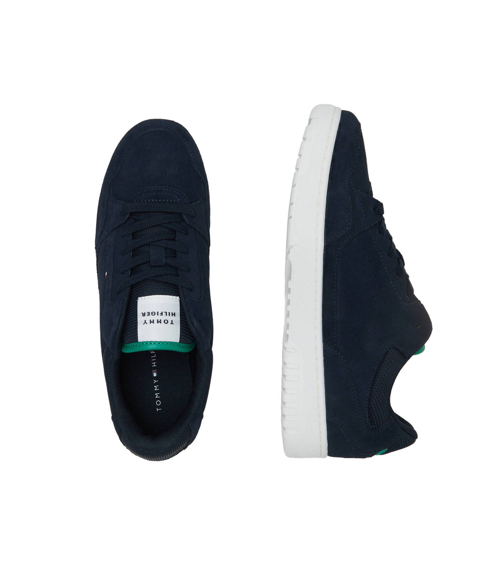 Кожаные кроссовки th basket Tommy Hilfiger - темно-синий(FM0FM05071)