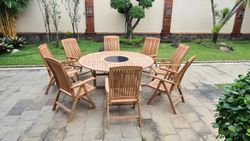 Circus-Lerum 8R, комплект обеденной мебели натуральный, тик