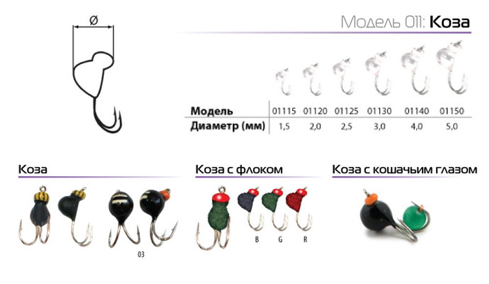 Мормышка вольфрамовая Spider 01130 &quot;Коза&quot;