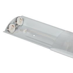 Светильник ЭРА ДПО 11-2х18-001 с рассеивателем IP40 под 2 светодиодные лампы T8 2*G13 LED 1200мм | Линейные светильники IP20 под лампу T8 LED