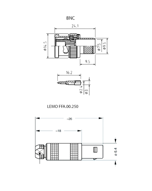 Кабель 2BNC - 2Lemo 00