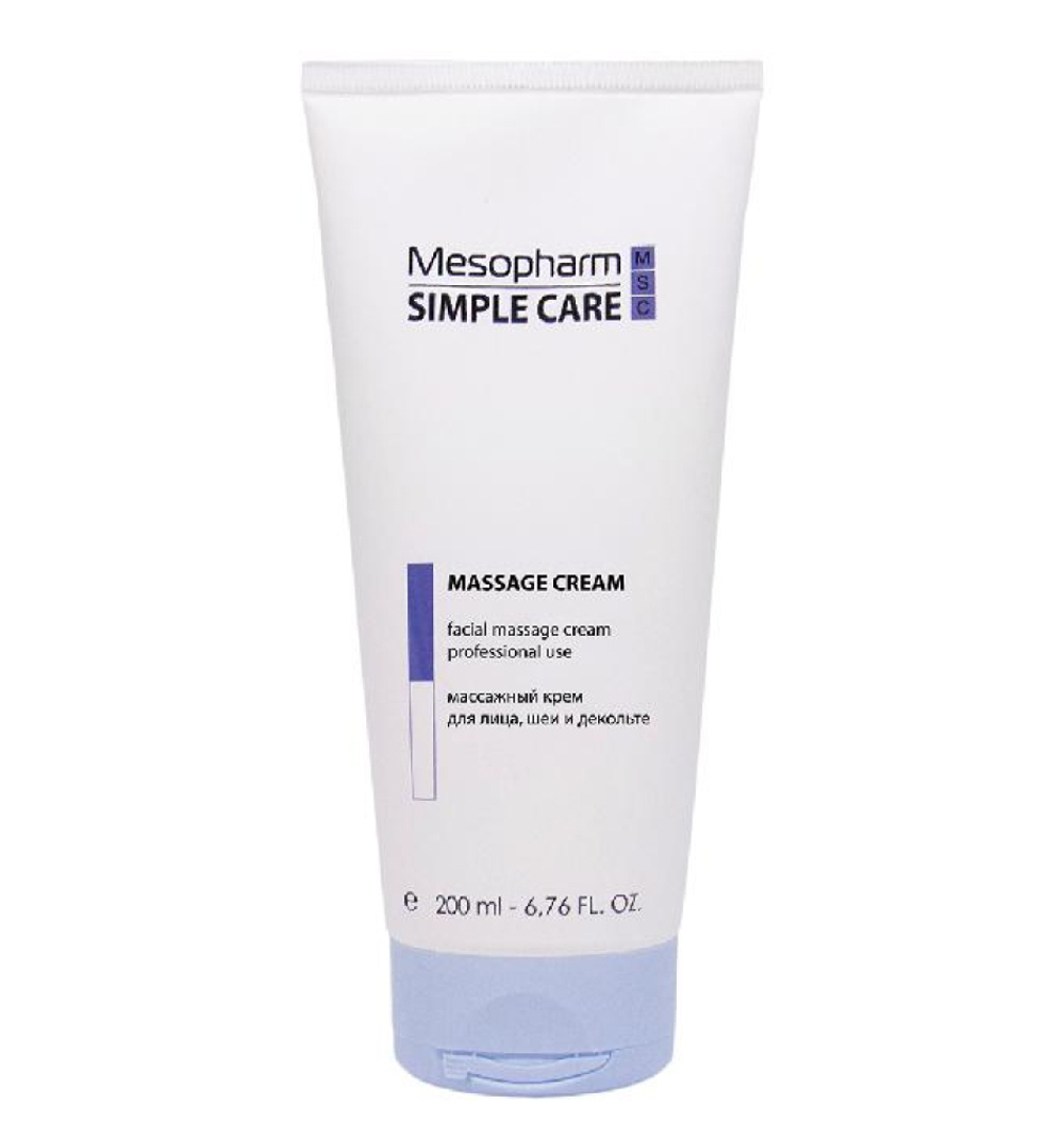 Mesopharm Simple Care MASSAGE CREAM - Профессиональный массажный крем для лица, шеи и декольте, 200 мл