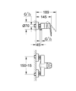 Смеситель однорычажный для душа GROHE Europlus 33577002