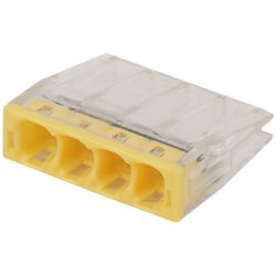 Клемма ЭРА компактная с пастой серия 244 4 отверстия 0.5-2.5 мм2 упаковка 4 шт.