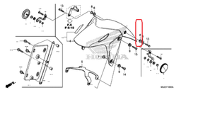 61103-KPF-910. RUBBER, FR. FENDER MOUNTING