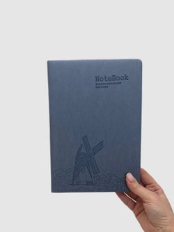 Блокнот 112 л. В5 25*17,5 см лин. серо-голубой  (7674-3)