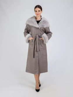 Дубленка зимняя натуральная с капюшоном