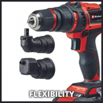 Дрель-шуруповерт аккумуляторная EINHELL PXC TE-CD 18/45 Li + набор оснастки 24 предм. 4513990