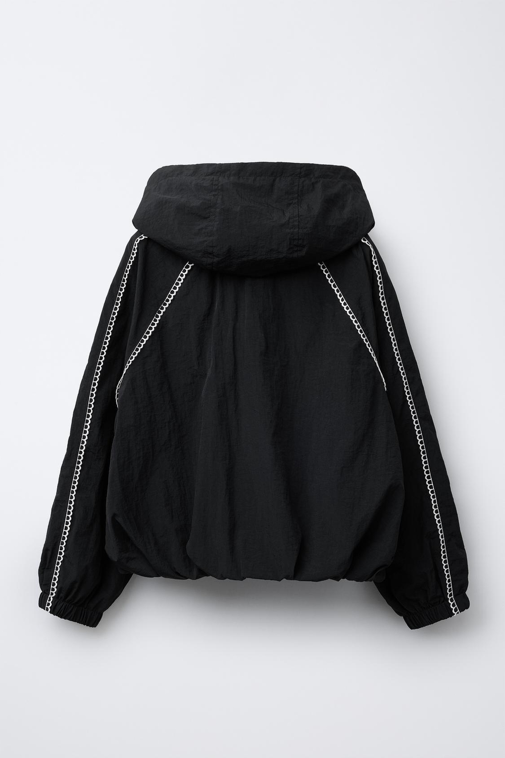 ZARA СВЕРХЛЕГКИЙ КОНТРАСТНЫЙ ДОЖДЕВИК, ЧЕРНЫЙ