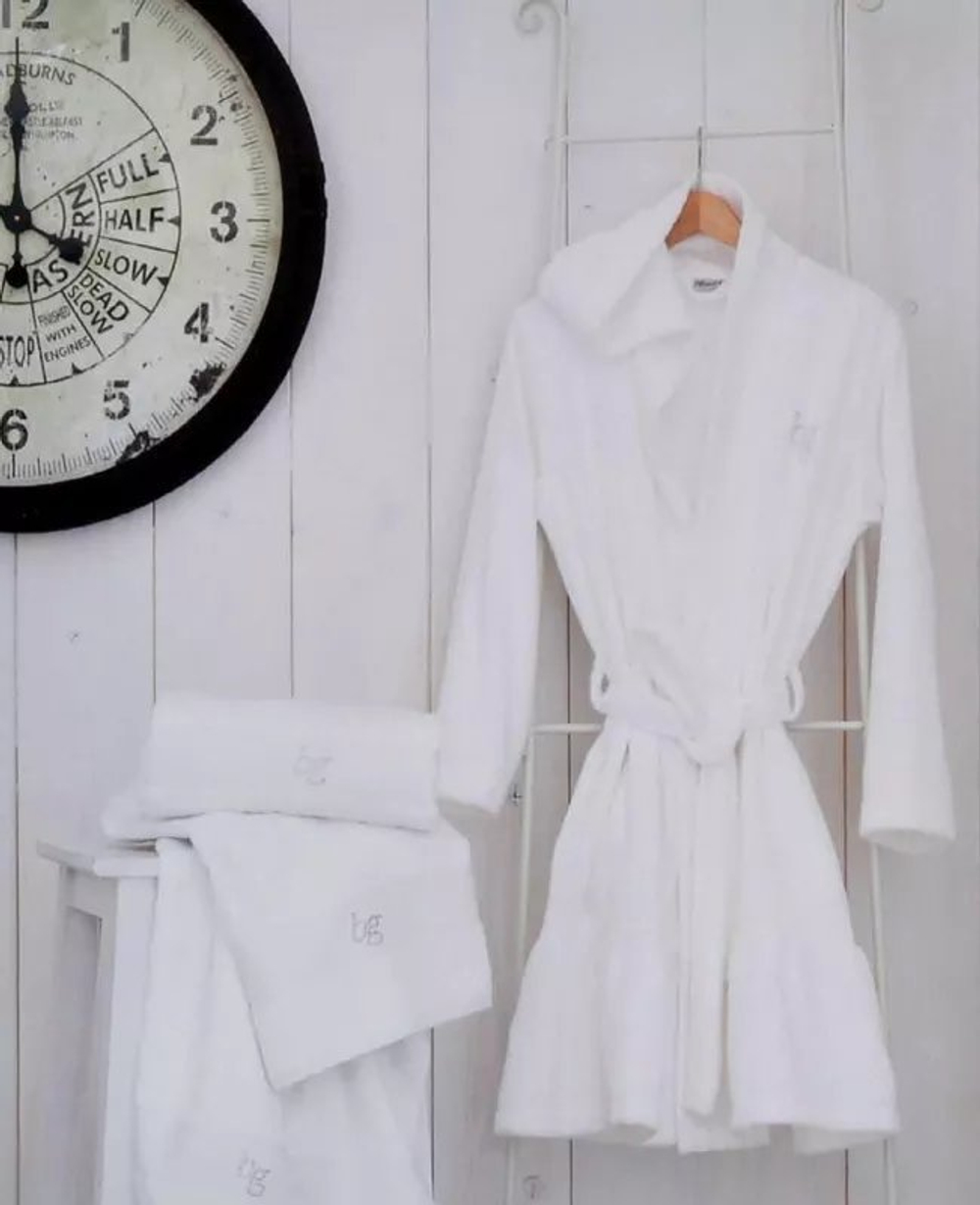 Халат махровый Blugirl Babila голубой Италия силует