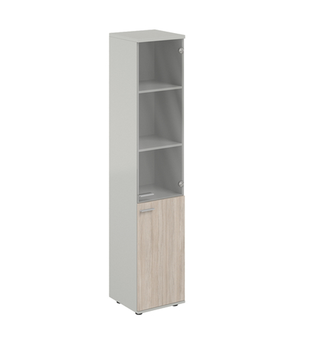 Шкаф узкий высокий со стеклом SG.802.SH.OL.GL СИГМА (SIGMA)