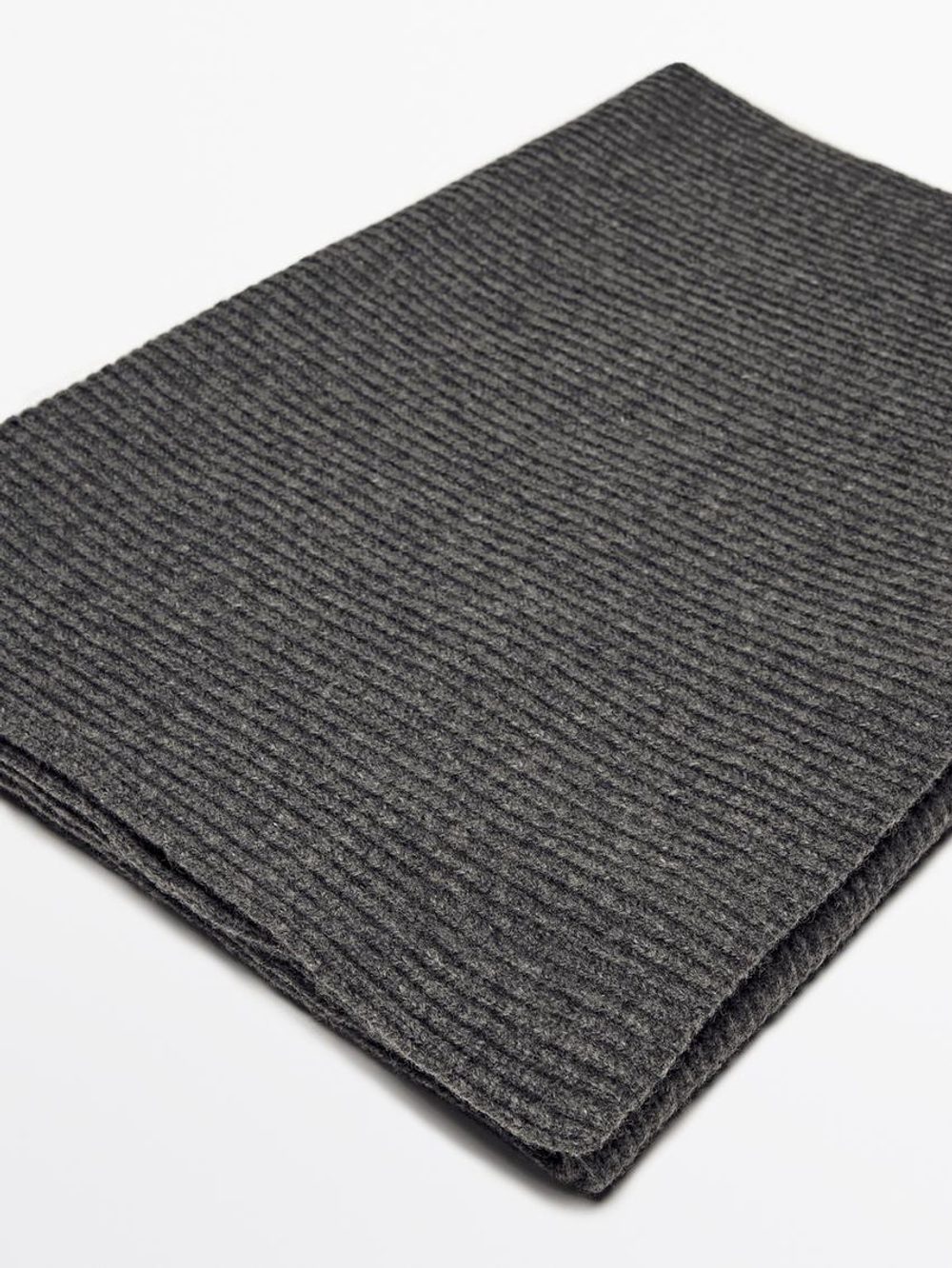 Massimo Dutti Шарф из шерсти и кашемира, маренго