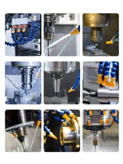 Трубка подачи СОЖ с Краном 400 мм, гибкая G 1/4 " для станков, шарнирная с круглым соплом ANGO-UFA
