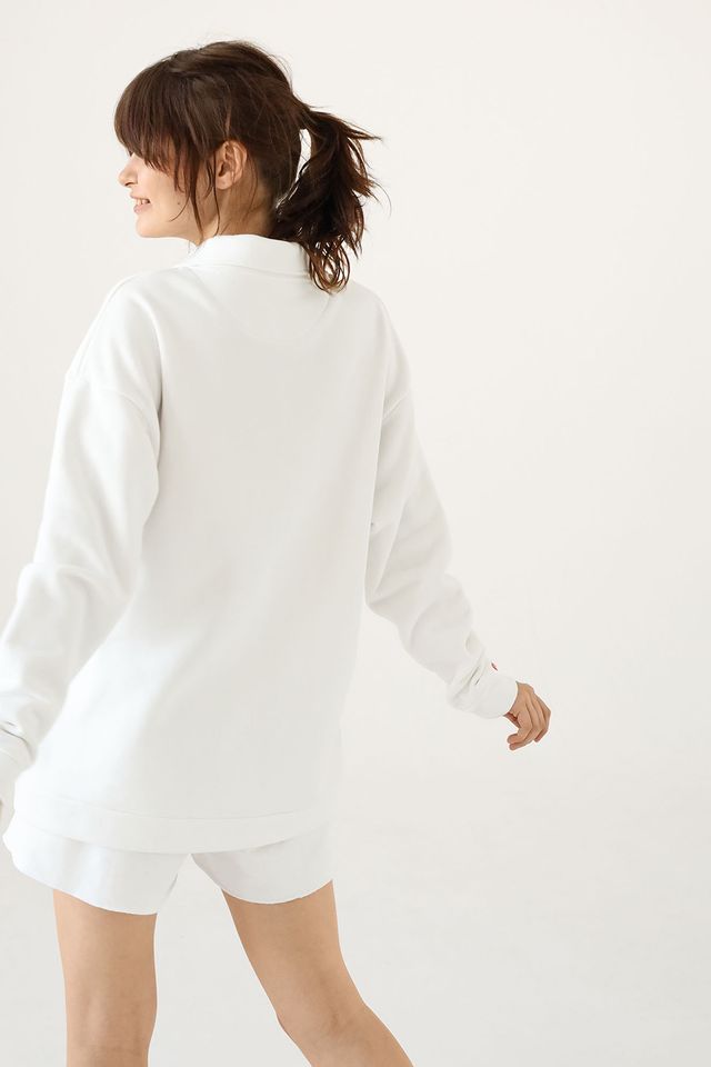 Женский свитшот поло цвета тофу