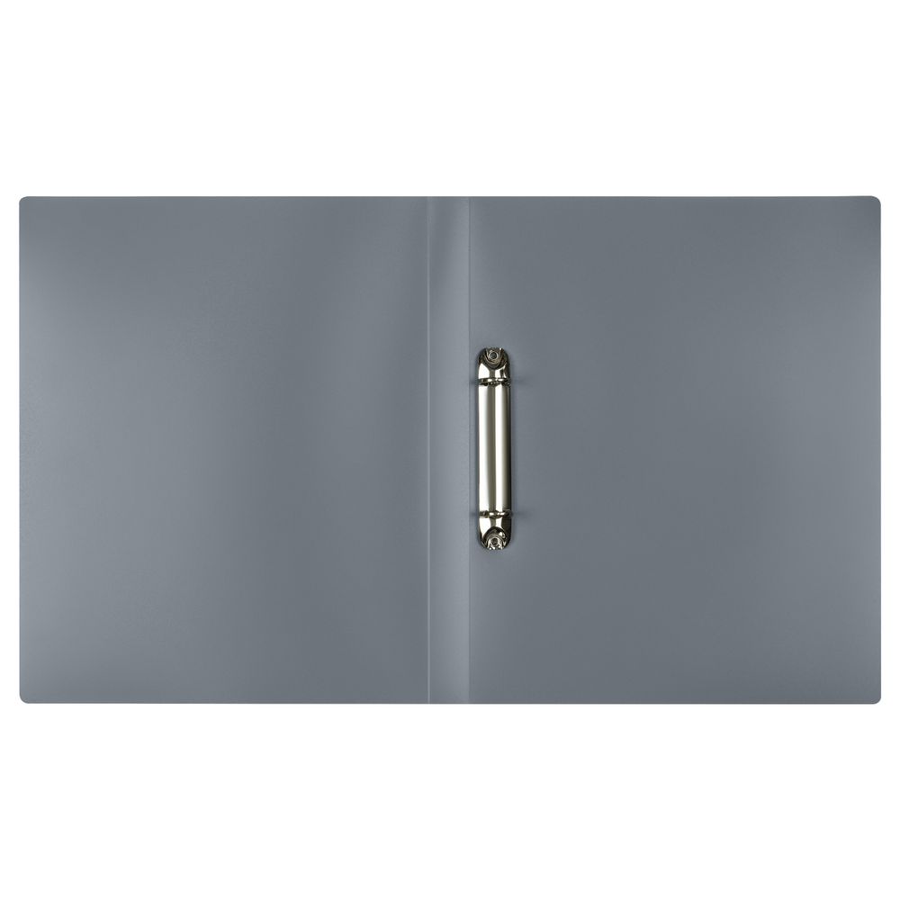 Папка на 2-х кольцах, 25мм, Стамм пластик, 500мкм, серая