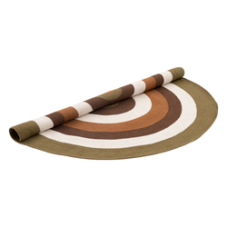 Ковер из хлопка 150см Tkano Ethnic Target коричневый