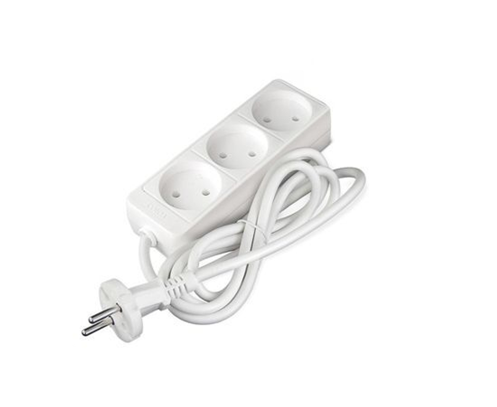 Удлинитель 3х1.5м без заземл. 10А IP20 2.2кВт ПВС Союз 481S-1301