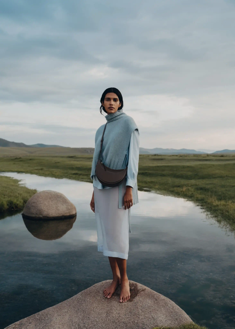 POLENE СУМКА NUMERO DIX, ТЕМНО-КОРИЧНЕВЫЙ