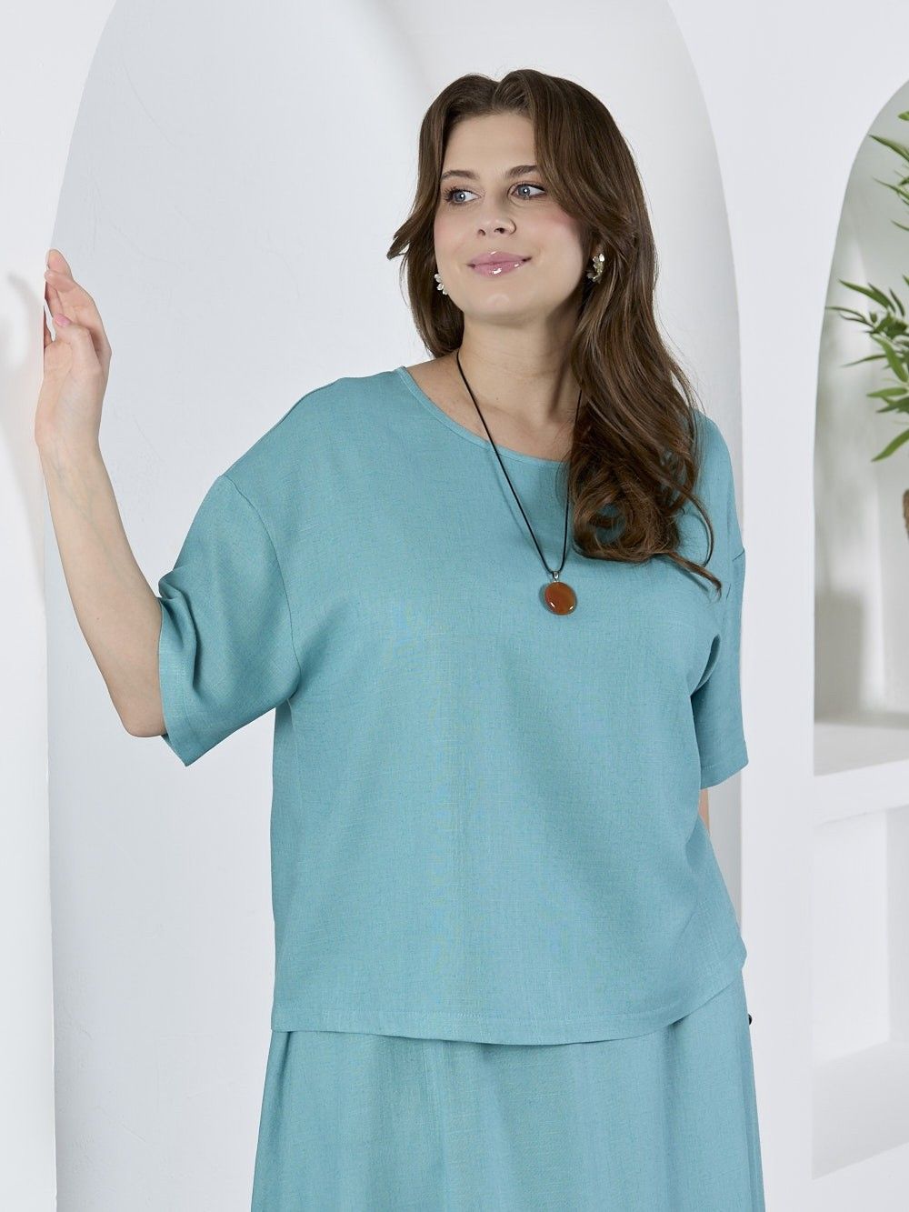 Блузка Камео-4 Виотекс БИРЮЗОВЫЙ