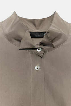 ZARA РУБАШКА ИЗ 100% ШЕЛКА — ZW COLLECTION, КОРИЧНЕВЫЙ