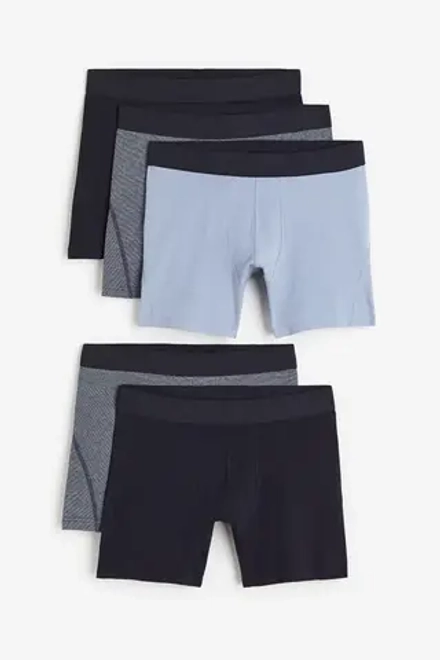 H&M Набор трусов-боксеров ( 5 шт.), светло-голубой
