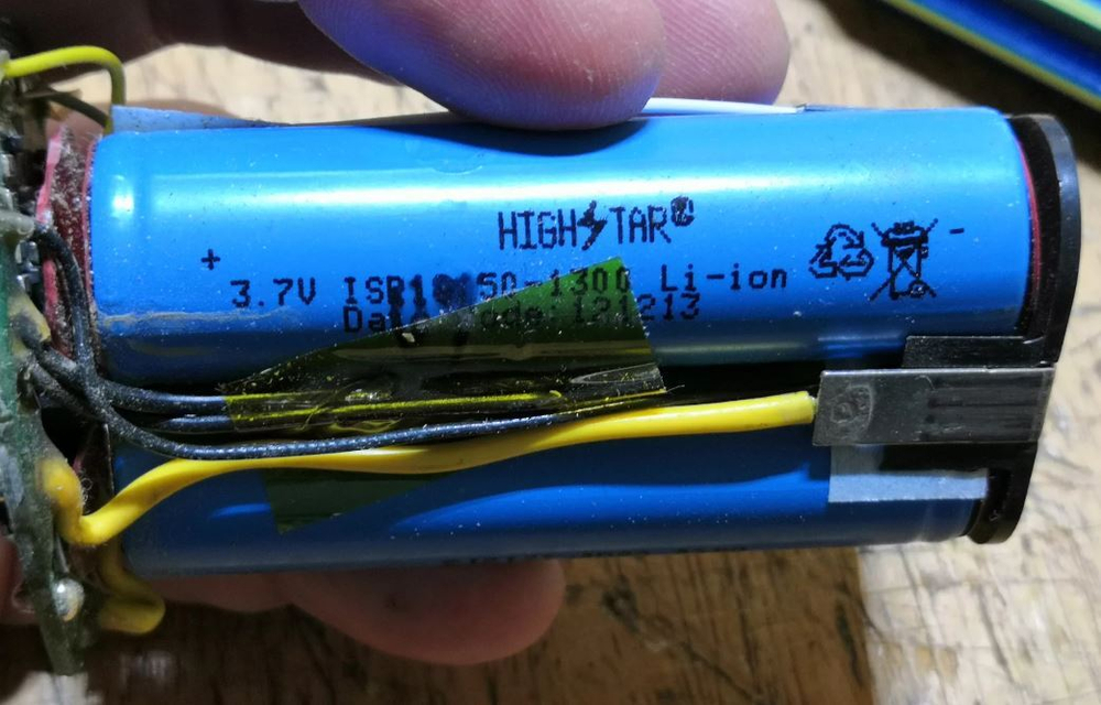 Ремонт аккумулятора фонаря