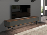 Тумба под ТВ 3265/CP2308TV2 из темно-серого дерева с ореховой столешницей