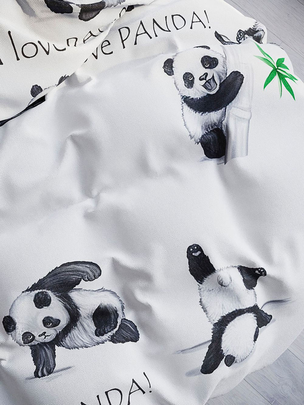 Наволочка комплект 2шт перкаль Сказка "Панды" 70x70 см на молнии