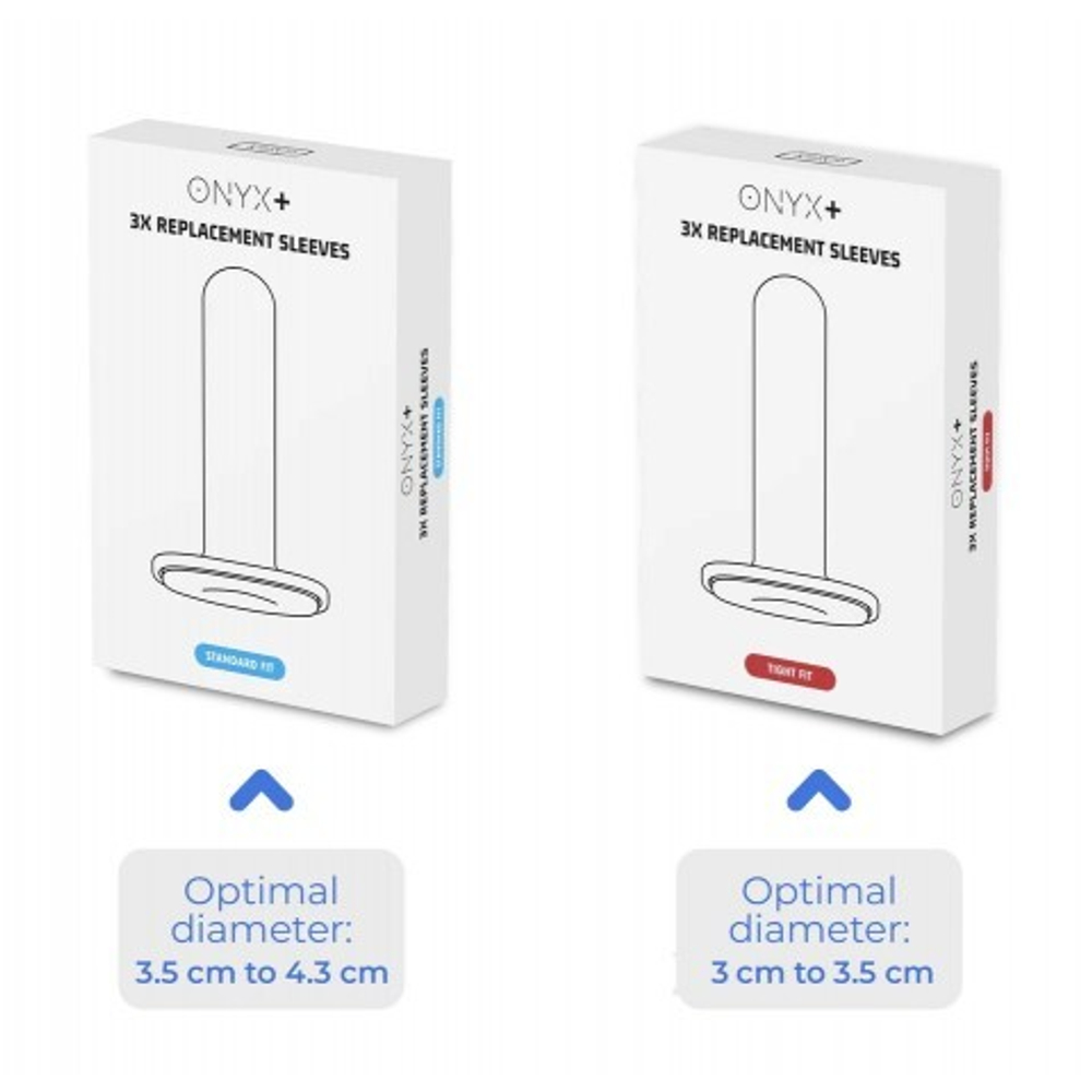 Комплект сменных рукавов плотноприлегающих для интерактивного мастурбатора Onyx+ от KIIROO (3 шт)