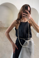 Платье макси черный шёлк