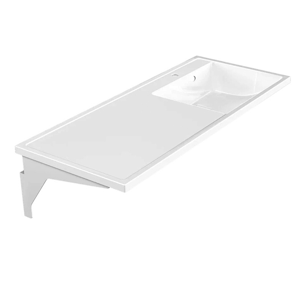 Раковина Azario Paola Magenta 1100 L левосторонняя, литьевой мрамор, белый (CS00078450)