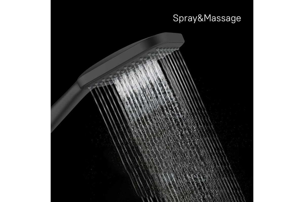 Лейка для душа Milardo ideal spa черная матовая, 3f, ILS3FBSM18