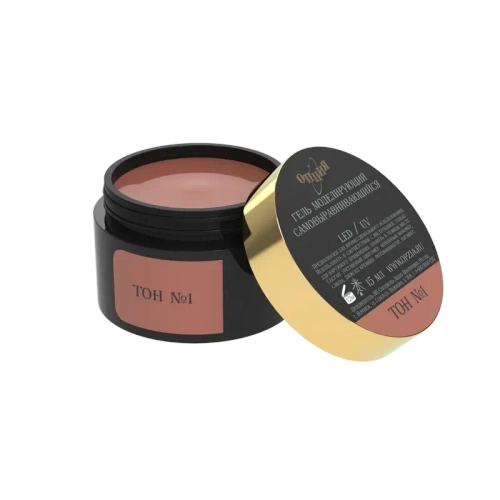 Камуфлирующий самовыравнивающийся гель светло-розовый (тёплый) Тон №1 15мл