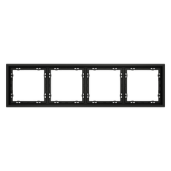 Рамка пластиковая VOLTUM S70 на 4 поста, (черный матовый)