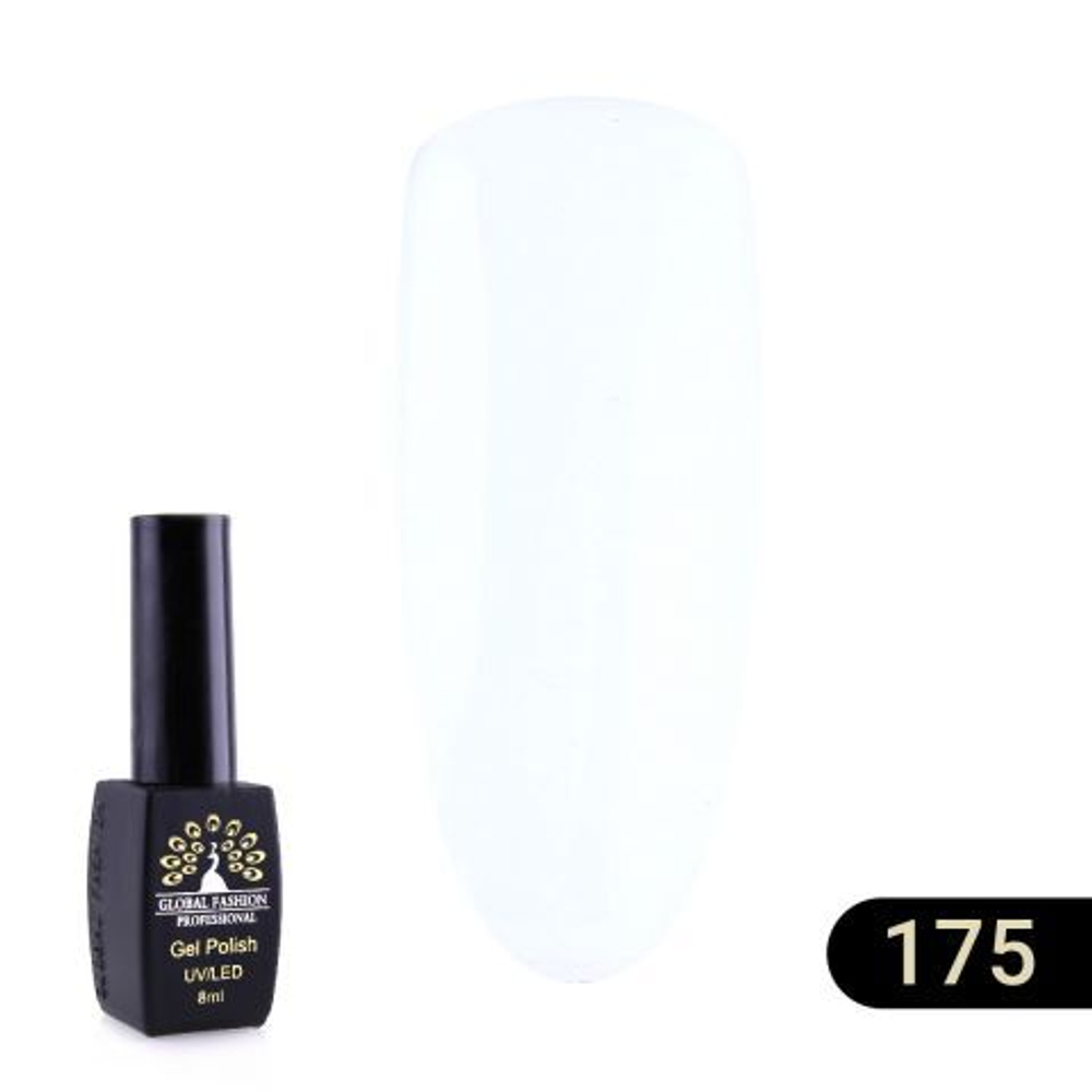 Гель лак BLACK ELITE 175 (white), Global Fashion 8 мл