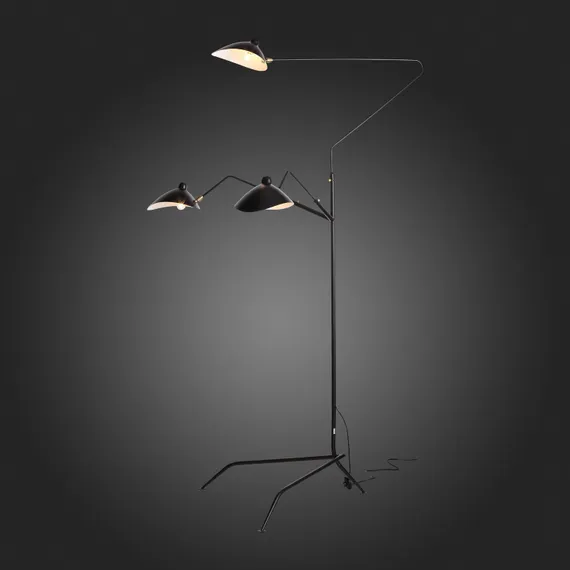 SL305.405.03 Торшер ST-Luce Черный/Черный, Белый E27 3*60W SPRUZZO