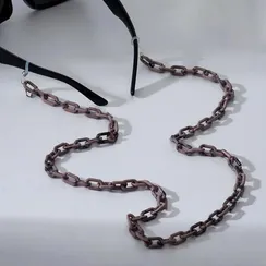 Цепочка для очков "Звенья" тени, цвет коричнево-бежевый, 70 см
