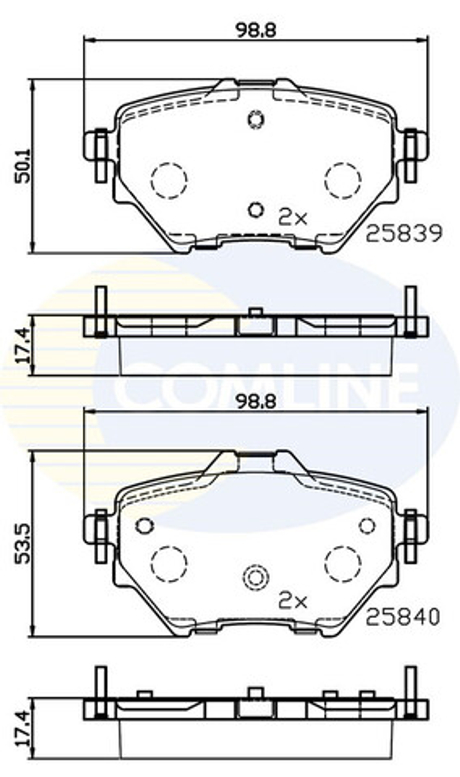 COMLINE - CBP32234-CML - Brake Pad Set, disc brake