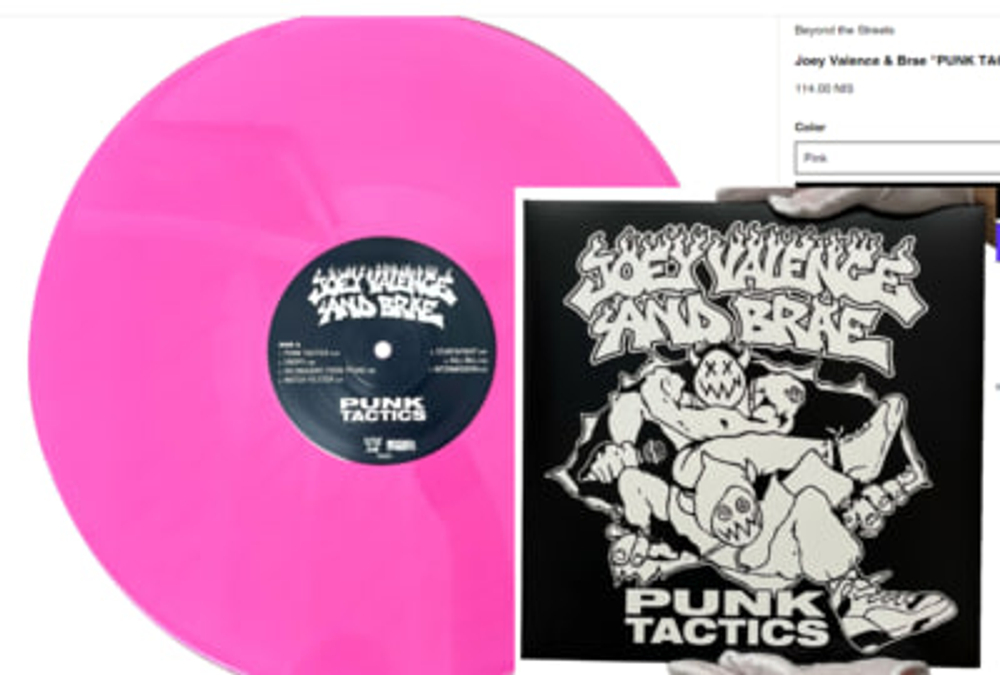 Joey Valence & Brae -  Punk Tactics - Pink (Shave My Balls) LP - Super Rare