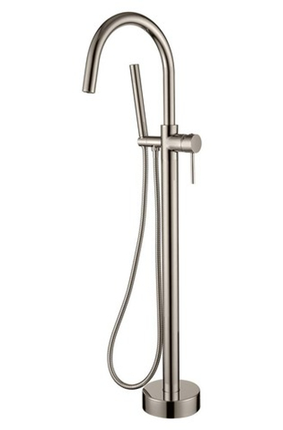 Смеситель напольный, Uno. Nickel Brush