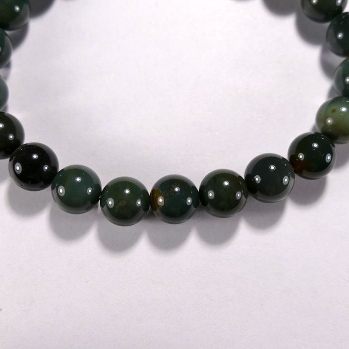 Бусина из агата Алашанского, зелено-коричневого, шар гладкий 9 мм