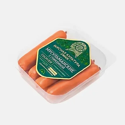 Сосиски УМКК Мусульманские с говядиной 400г