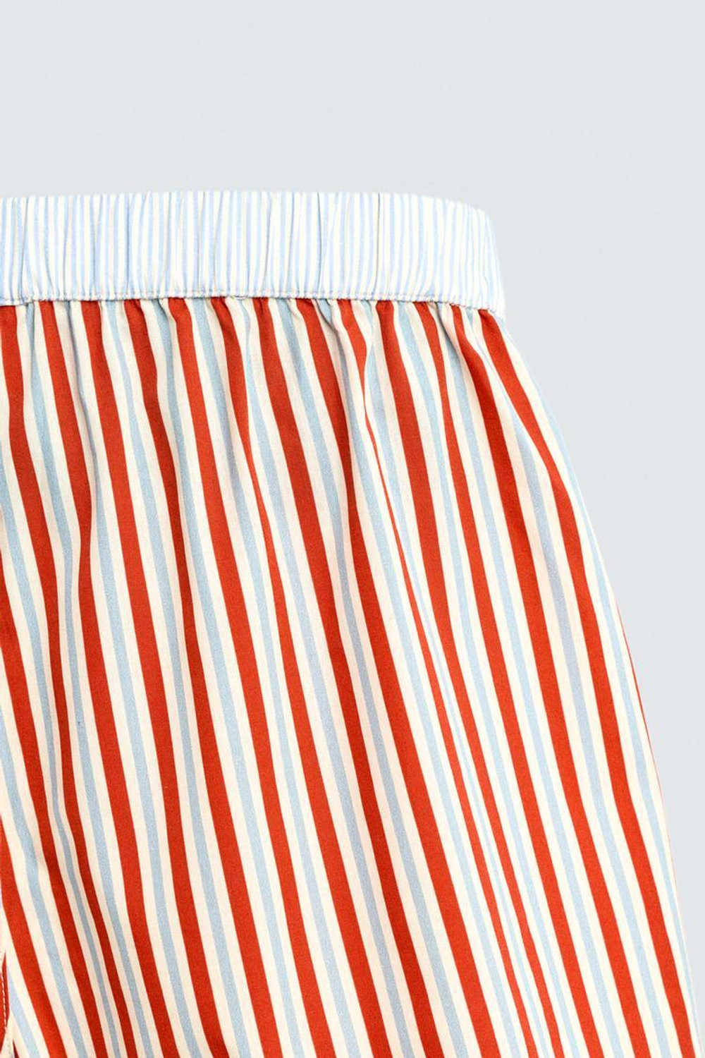 ZARA X DISNEY ПОПЛИНОВЫЕ ТРУСЫ-БОКСЕРЫ В ПОЛОСКУ, КРАСНЫЙ