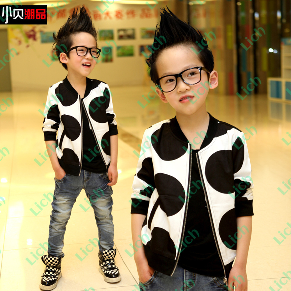 Толстовка детская на молнии с принтом крупных кругов