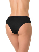 Трусики-бразилиана в мелкий рубчик (Размер: XL) (Цвет: черный)