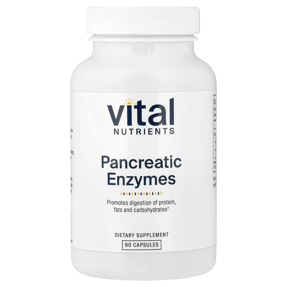 Vital Nutrients, панкреатические ферменты, 90 капсул
