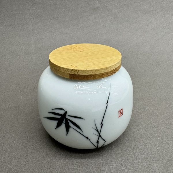 Чайница бамбук, фарфор, 250мл