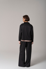 Свитшот трикотажный черный