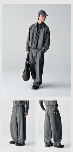 Брюки Nothomme Blue Spring Outdoor Straight-Leg Curved-Knife Pants MICROFT Eco-Friendly Soft Breathable Water-Repellent Dress Trousers